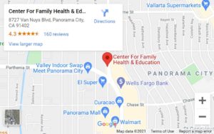 Map of Center for Family Health and Education in Panorama City, CA
